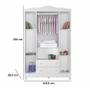 Imagem de Quarto De Bebê New Selena 4 Portas Com Berço Lila E Cômoda Gran Selena Branco Brilho