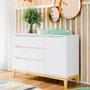 Imagem de Quarto De Bebê Retrô Berço Médio E Cômoda Amor Perfeito