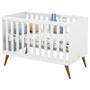 Imagem de Quarto de Bebê Retrô Clean 3 Portas com Berço Retrô Gold Branco Soft Eco Wood com Colchão Gazin - Matic 
