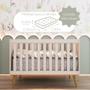 Imagem de Quarto de Bebê Retrô Lígia Berço 3 em 1 Guarda Roupa 3 Portas Cômoda com Porta Off White Carolina Baby