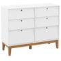 Imagem de Quarto de Bebe Unique 3 Portas com Cômoda 6 Gavetas Branco Soft Eco Wood e Colchão Gazin - Matic