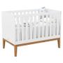 Imagem de Quarto de Bebê Unique 3 Portas com Cômoda 6 Gavetas e Painel Ripado com Led Branco Soft Eco Wood - Matic