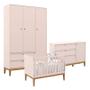 Imagem de Quarto de Bebe Unique 3 Portas com Cômoda Sapateira Rose Eco Wood - Matic