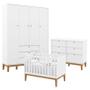 Imagem de Quarto de Bebe Unique 4 Portas com Cômoda 6 Gavetas Branco Soft Eco Wood - Matic