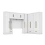 Imagem de Quarto de Casal Completo 5 Peças 6 Portas 4 Gavetas com Maleiro Smart Plus