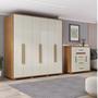 Imagem de Quarto de Casal Completo Guarda Roupa 6 Portas 3 Gavetas com Cômoda