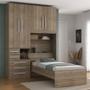 Imagem de Quarto de Solteiro com Guarda-Roupa sem Cama 1225D Castanho