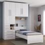 Imagem de Quarto de Solteiro com Guarda-Roupa sem Cama 1225E Carvalho Claro