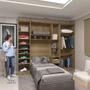 Imagem de Quarto de Solteiro com Guarda Roupas e Mesa de Cabeceira Paris Luciane Móveis