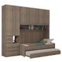 Imagem de Quarto de Solteiro sem as Camas com Guarda-Roupa 1326SE Castanho
