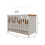 Imagem de Quarto Infantil Antonella Roupeiro 4p Cômoda Berço Off White/Caramelo Móveis Canaã