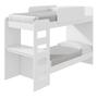 Imagem de Quarto Infantil Beliche Olga com Cômoda e Mesa de Cabeceira Baião Branco