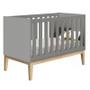 Imagem de Quarto Infantil Classic 2 portas Cinza Fosco com Pés Madeira Natural - Reller Móveis