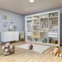 Imagem de Quarto Infantil Closet Premium Dani 279,3cm e Cômoda 129,5cm 1 Porta 4 Gavetas Minastex