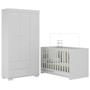 Imagem de Quarto Infantil com Berço 3 em 1 e Guarda-Roupas Algodão Doce Multimóveis MP4247
