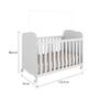 Imagem de Quarto Infantil com Berço Americano, Cômoda 4 gavetas e Roupeiro 3 Portas com Janela Peroba Branco
