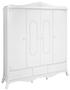 Imagem de Quarto Infantil com Berço e Guarda Roupa 4 portas Branco Canaã Baby