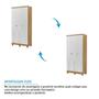Imagem de Quarto Infantil com Guarda-Roupa 3 Portas e Cômoda 4 GavetasMimo 100% MDF Espresso Móveis Branco Brilho/Amêndoa