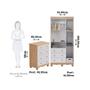 Imagem de Quarto Infantil Com Guarda Roupa 3 Ptas Cômoda 100%Mdf Junior Móveis Peroba Branco/Amendoa