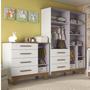 Imagem de Quarto Infantil com Guarda Roupa 4 Portas e Cômoda 1 Porta 100% MDF Kakau Retrô Espresso Móveis
