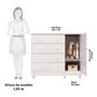 Imagem de Quarto Infantil com Guarda Roupa 4 Portas e Cômoda 1 Porta 100% Mdf Maya Clássico Espresso Móveis