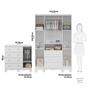 Imagem de Quarto Infantil com Guarda-roupa 4 Portas e Cômoda 1 Porta 100% Mdf Mimo Espresso Móveis