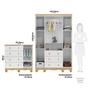 Imagem de Quarto Infantil com Guarda-roupa 4 Portas e Cômoda 1 Porta 100% Mdf Mimo Espresso Móveis