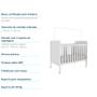 Imagem de Quarto Infantil Compacto com Berço Mini Cama Cloe, Guarda Roupa com Prateleiras Móveis Peroba Branco