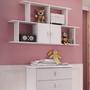 Imagem de Quarto Infantil Completo Docinho com Guarda-Roupa 3 Portas, Cômoda, Mini Cama e Nicho Espresso Móvei