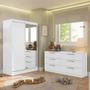 Imagem de Quarto Infantil Completo Guarda Roupa 2 Portas 2 Gavetas com Espelho e Cômoda Madesa