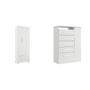 Imagem de Quarto Infantil Completo Guarda Roupa 3 Portas 2 Gavetas com Cômoda Atena Espresso Móveis Branco