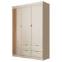 Imagem de Quarto Infantil Completo Guarda-Roupa 3 Portas 4 Gavetas com Cômoda 100% MDF Ayla Off White