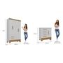 Imagem de Quarto Infantil Completo Guarda Roupa 4 Portas 2 Gavetas com Cômoda Liz Espresso Móveis