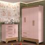 Imagem de Quarto Infantil Completo Guarda Roupa 4 Portas 2 Gavetas com Cômoda Liz
