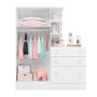 Imagem de Quarto Infantil Completo Lua 2 Portas 3 Gavetas Branco - Pnr Móveis