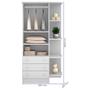 Imagem de Quarto infantil Guarda Roupa, Cômoda Trocador e Berço Meu Soninho Branco  FdECOR