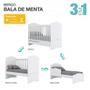 Imagem de Quarto Infantil MDF Flat Mel Cômoda Sapateira 4 Gavetas + Berço Mini Cama Branco