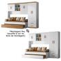 Imagem de Quarto Infantil Modulado Onix Guarda Roupa 2 Portas, Modulo Aereo e Cama com Auxiliar Flex Branco/Carvalho - Peternella