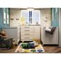 Imagem de Quarto Infantil para Gêmeos com 2 Berços Retrô Minicama e Cômoda com 4 gavetas Retrô Móveis Peroba Branco  