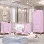 Imagem de Quarto Infantil Triplo 100% em MDF com Berço 2 em 1 Tuboarte Kevin Natan Lucca