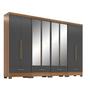 Imagem de Quarto Modulado 4 Peças 8 Portas 4 Gavetas com Espelhos Smart Plus
