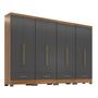 Imagem de Quarto Modulado 4 Peças 8 Portas 4 Gavetas Smart Plus