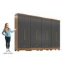 Imagem de Quarto Modulado 4 Peças 8 Portas 4 Gavetas Smart Plus