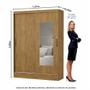 Imagem de Quarto Modulado Casal com Espelho e Cama 6 Portas Belém Carioca Móveis