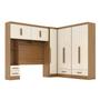 Imagem de Quarto Modulado Casal Completo 4 Peças 5 Portas 4 Gavetas com Maleiro Smart Plus