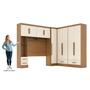 Imagem de Quarto Modulado Casal Completo 4 Peças 5 Portas 4 Gavetas com Maleiro Smart Plus