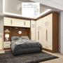 Imagem de Quarto Modulado Casal Completo 4 Peças 5 Portas 4 Gavetas com Maleiro Smart Plus