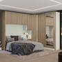 Imagem de Quarto Modulado Casal Completo 8 Portas 3 Gavetas com Espelho Seletto