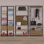 Imagem de Quarto Modulado Closet 4 Módulos Estilo Industrial Steel Quadra Vermont Base Preto - Artesano