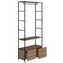 Imagem de Quarto Modulado Compacto 2 Módulos Estilo Industrial Steel Quadra Vermont Base Preto - Artesano